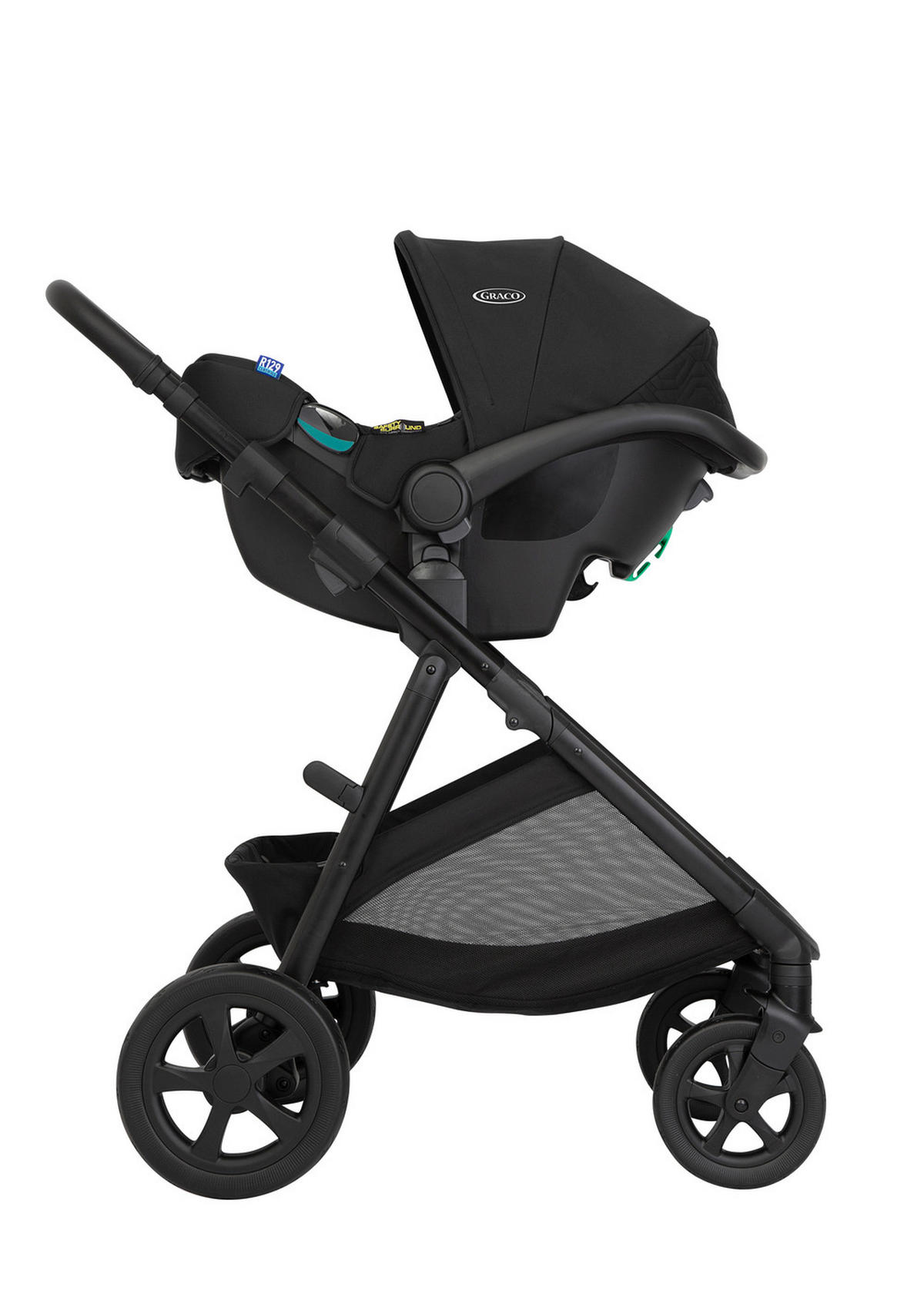 KINDERWAGENSET Near2Me DLX 3in1  - Schwarz, Basics, Textil/Metall (95/62,7/120cm) - Graco
