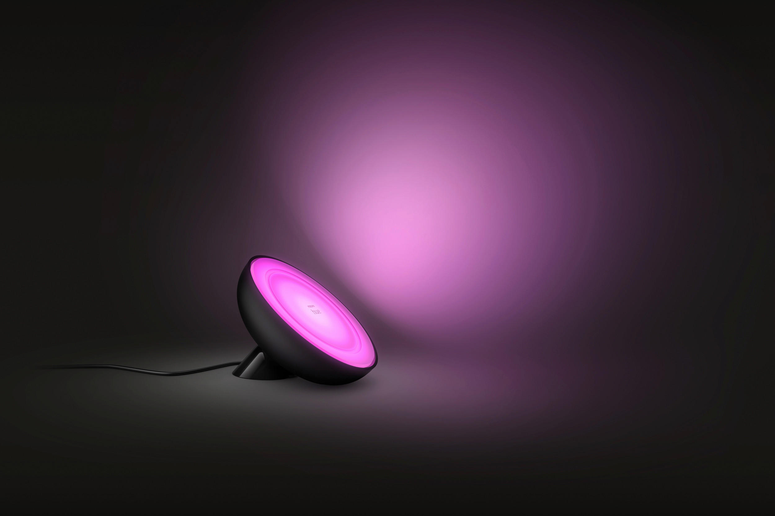 LED-TISCHLEUCHTE White Color Bloom 13/12,6 cm   - Schwarz, Design, Kunststoff (13/12,6cm) - Philips HUE