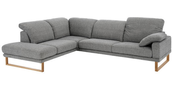 WOHNLANDSCHAFT in Textil Grau - Eichefarben/Grau, Natur, Holz/Textil (226/281cm) - Valnatura