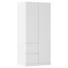 Nidda B: 91 cm Weiß in Weiss  - Weiss, Basics, Holzwerkstoff (91/197/54cm) - Rauch Möbel