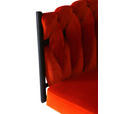 ARMLEHNSTUHL in Aluminium Velours - Schwarz/Orange, LIFESTYLE, Textil/Metall (60/78/55cm) - Landscape