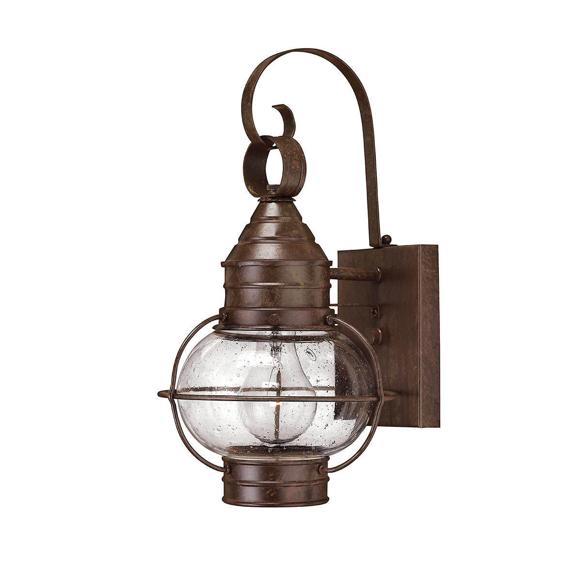 VENKOVNÍ NÁSTĚNNÉ SVÍTIDLO, 18,4/20,3/35,6 cm - bronzová/červenohnědá, Basics, kov/sklo (18,4/20,3/35,6cm) - Elstead Lighting