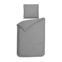 BETTWÄSCHE 2-teilig Punto Makosatin 135/200 cm  - Grau, Basics, Textil (135/200cm)