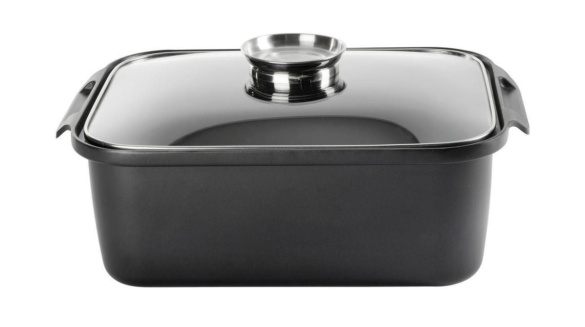 BRÄTER Perfect Cooking 40/26/12,2 cm - Klar/Edelstahlfarben, Basics, Glas/Metall (40/26/12,2cm) - Homeware Profession.