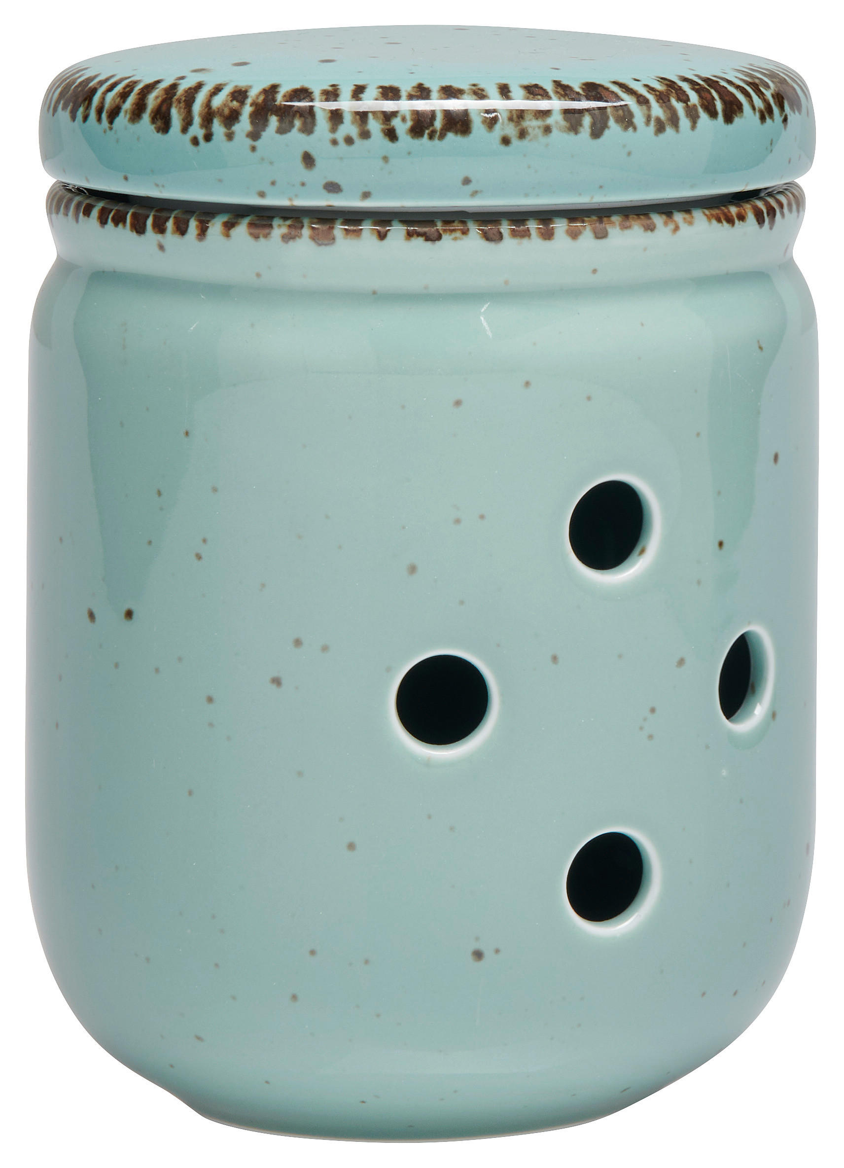 VORRATSTOPF  - Türkis, LIFESTYLE, Keramik (11,5/13,5cm) - Landscape