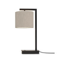 BORDSLAMPA Boston 17/44 cm   - beige/svart, Basics, metall/textil (17/44cm) - It's about Romi