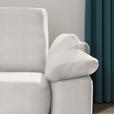 ECKSOFA in Flachgewebe Creme  - Chromfarben/Creme, KONVENTIONELL, Textil/Metall (176/285cm) - Novel