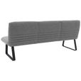 SITZBANK 221/90/70 cm  in Dunkelgrau  - Dunkelgrau/Schwarz, Design, Textil/Metall (221/90/70cm) - Dieter Knoll