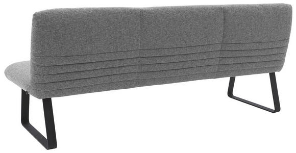SITZBANK 221/90/70 cm  in Dunkelgrau  - Dunkelgrau/Schwarz, Design, Textil/Metall (221/90/70cm) - Dieter Knoll