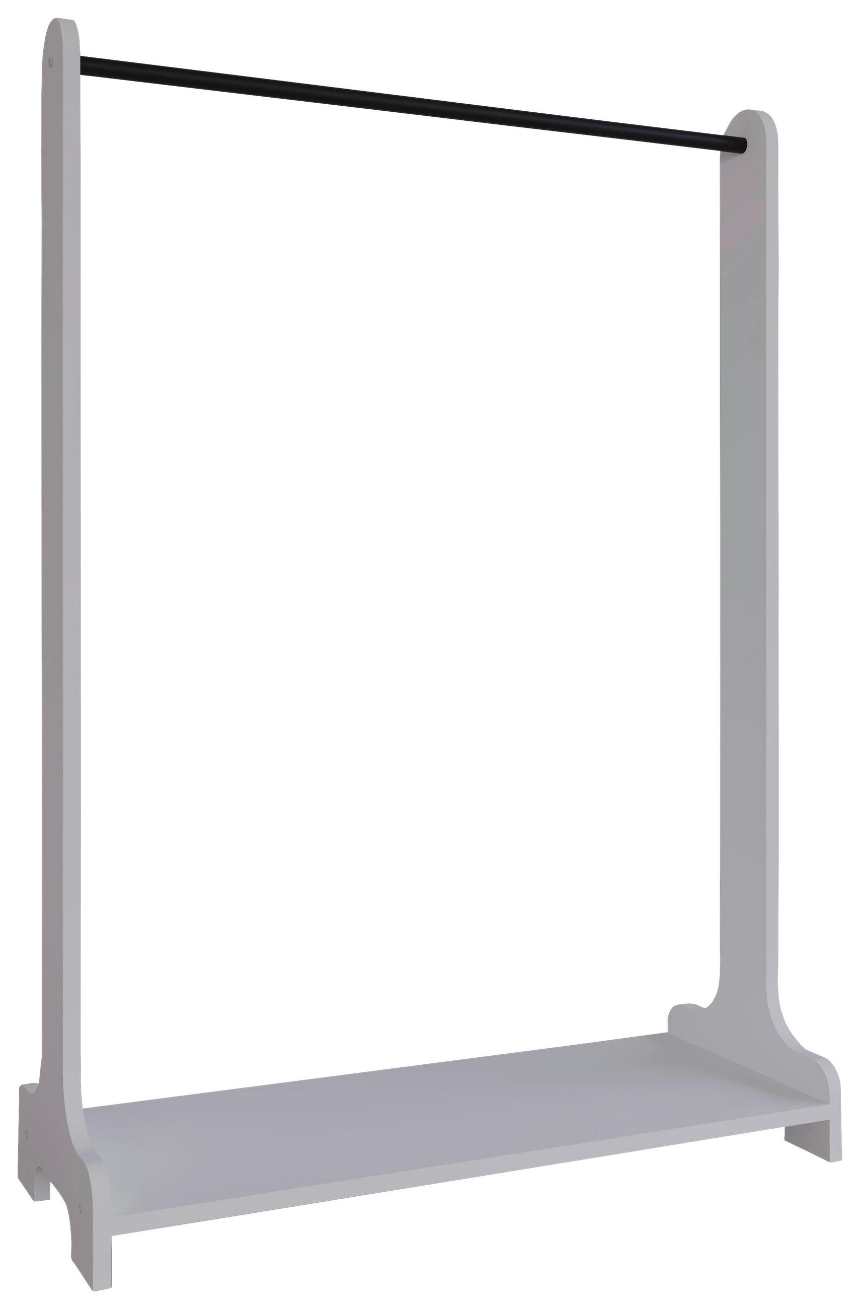 GARDEROBENSTÄNDER in Weiß 89/128/35 cm   - Weiß, Design, Holzwerkstoff/Metall (89/128/35cm) - MID.YOU