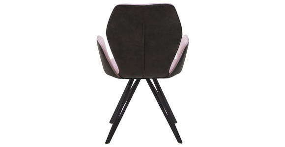 ARMLEHNSTUHL in Anthrazit, Rosa, Schwarz - Anthrazit/Schwarz, Design, Textil/Metall (62/91/59cm) - Valnatura