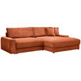 ECKSOFA Terracotta Cord  - Terracotta/Schwarz, MODERN, Kunststoff/Textil (300/180cm) - Carryhome