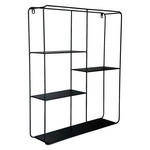 WANDREGAL 50/60/12 cm  - Schwarz, Basics, Metall (50/60/12cm) - Landscape