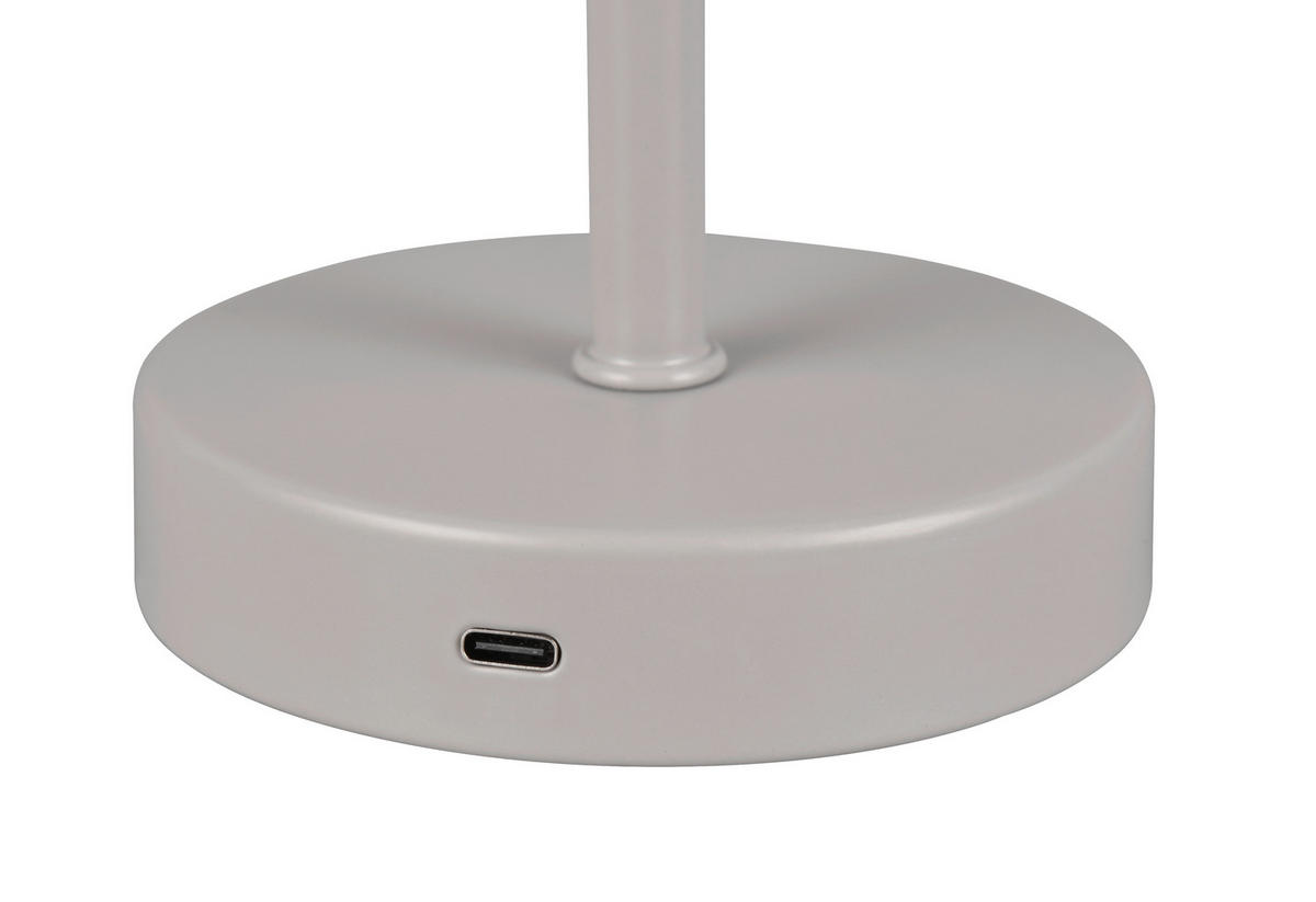 PORTABEL LAMPA Jeff 12,6/30 cm   - grå, Basics, metall (12,6/30cm)