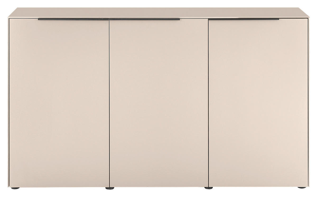 KOMMODE , 150/87/38 cm,  - Kaschmir/Schwarz, Design, Holzwerkstoff/Kunststoff (150/87/38cm) - Voleo