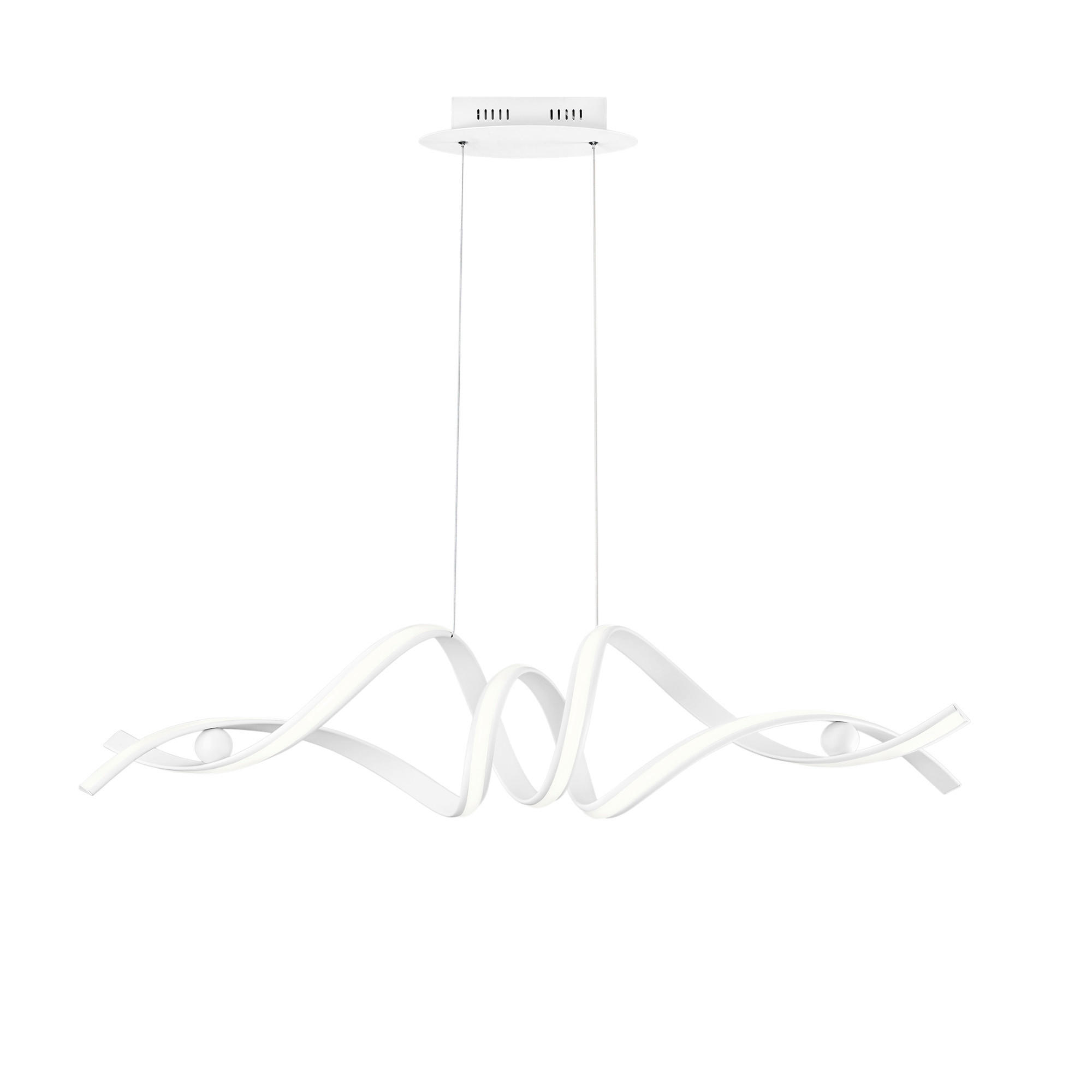 LED-HÄNGELEUCHTE 115/25/124 cm  - Weiß, Design, Kunststoff/Metall (115/25/124cm)