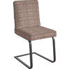 SCHWINGSTUHL  in Stahl Flachgewebe  - Schwarz/Braun, Design, Textil/Metall (60/92/60cm) - Dieter Knoll