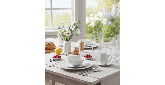 KOMBISERVICE NELE 24-teilig  - Weiß, KONVENTIONELL, Keramik - Landscape