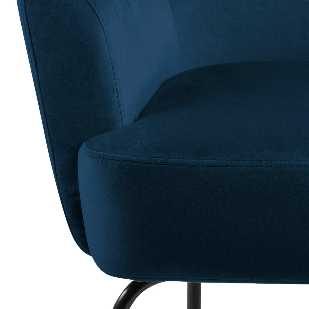 KŘESLO, textil, modrá - modrá/černá, Konvenční, kov/textil (75/83/75cm) - Livetastic