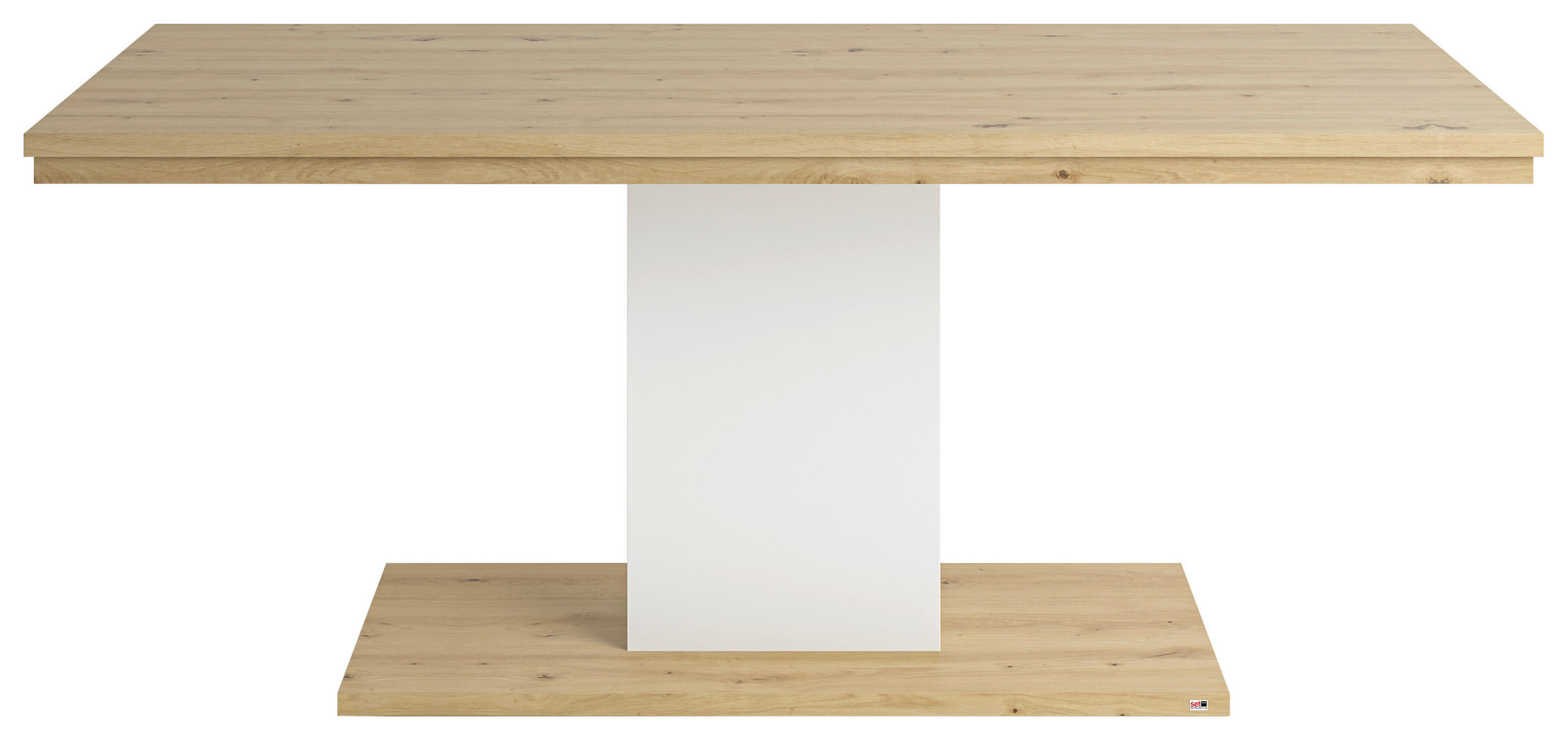 ESSTISCH rechteckig Weiß, Eiche Artisan  - Weiß/Eiche Artisan, Design, Holzwerkstoff (180/90/75cm) - SetOne by Musterring
