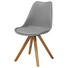 STUHL Lederlook Buche massiv Buchefarben, Grau - Buchefarben/Grau, Design, Holz/Kunststoff (48,5/82/54cm) - Carryhome STUHL Lederlook Buche massiv Buchefarben, Grau - Buchefarben/Grau, Design, Holz/Kunststoff (48,5/82/54cm) - Carryhome