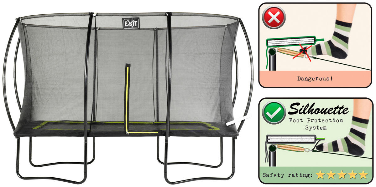 STUDSMATTA  - svart, Klassisk, metall (244/366cm) - EXIT Toys