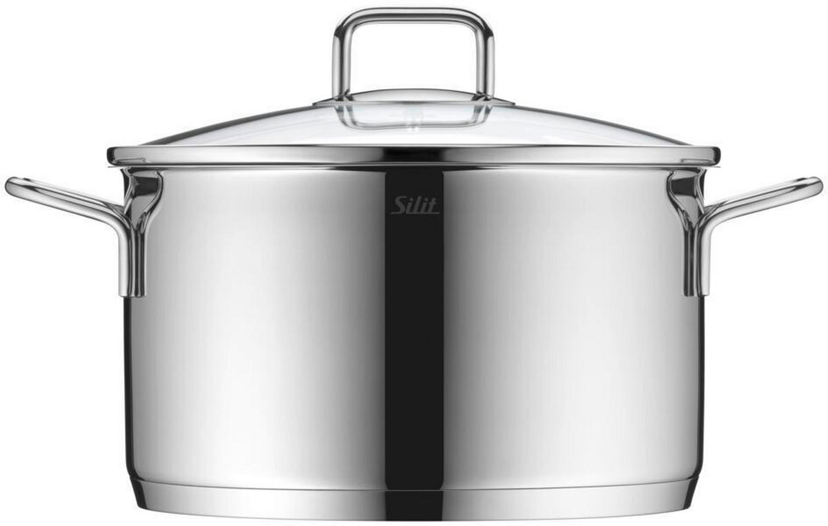 BRATENTOPF Extra Cook 4-5L L  - Edelstahlfarben, Basics, Metall (33,5/26,5/17cm) - Silit