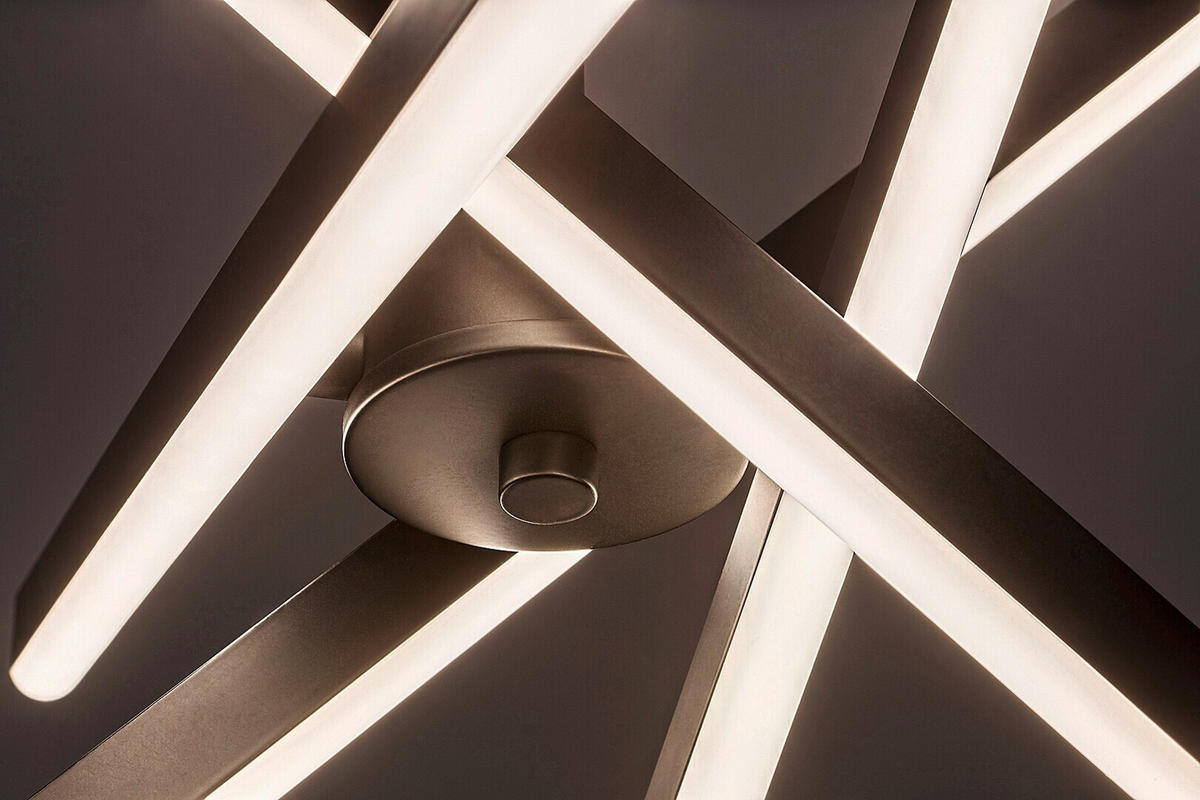 STROPNA LED-SVETILKA  Matilde /1200 lm/4000 K// - črna/bela, Design, kovina/umetna masa (49/49/32cm)