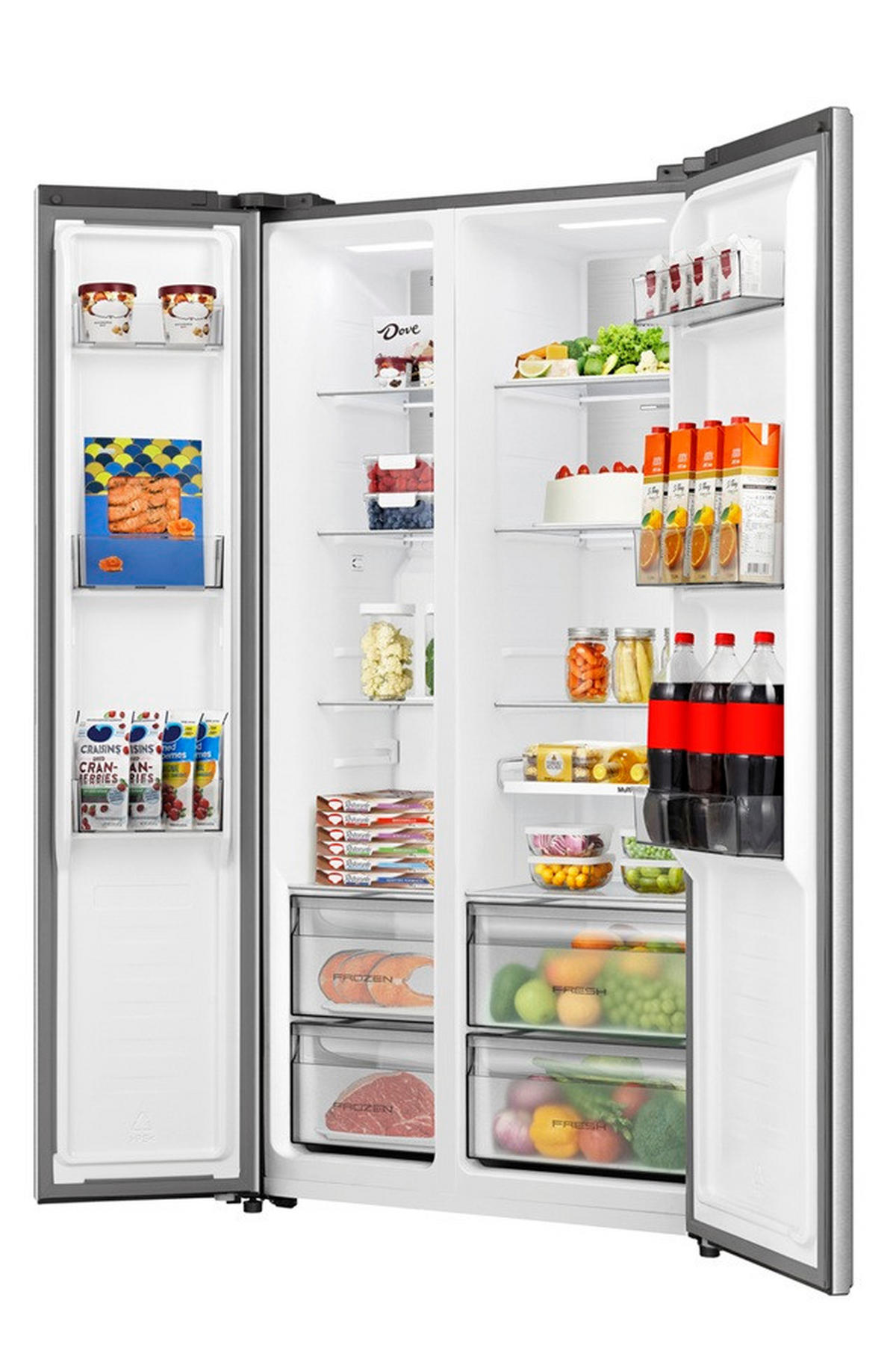 SIDE-BY-SIDE 91,1/178,6/60 cm RS3P538NAIE  - Grau, Basics (91,1/178,6/60cm) - Hisense