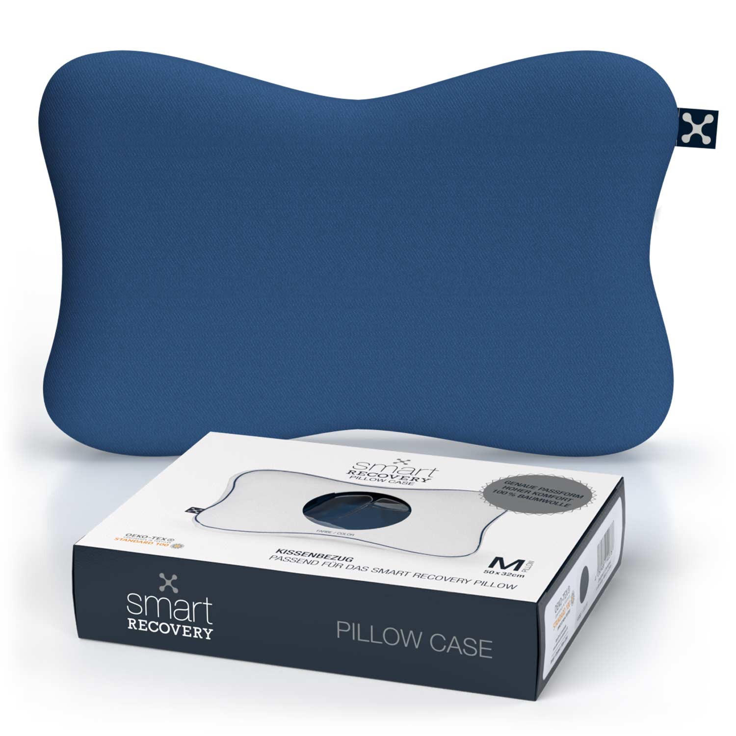 Smartsleep Nackenkissenbezug Recovery Dunkelblau 50x11.5x32 cm
