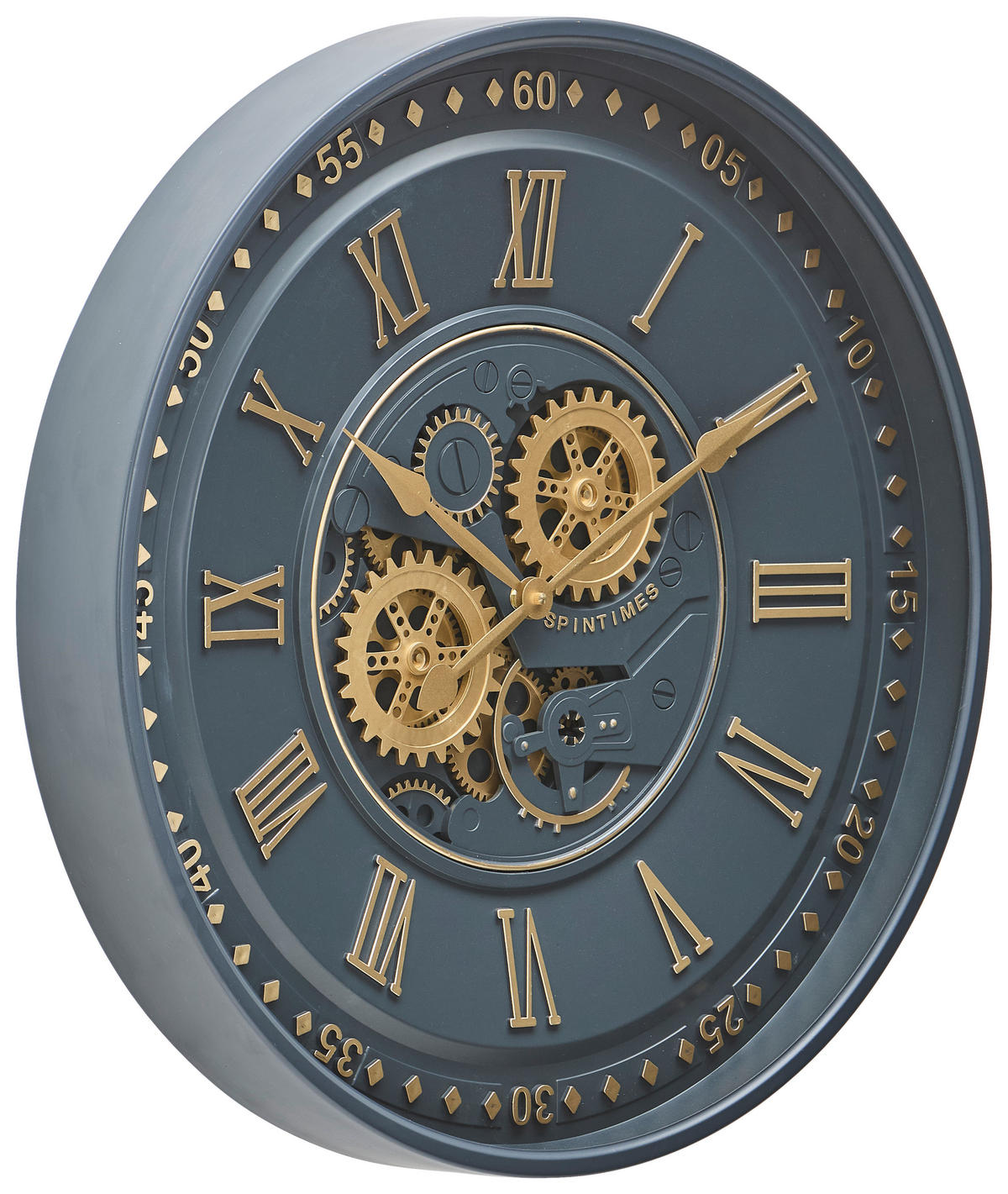 WANDUHR  Anthrazit, Goldfarben  - Anthrazit/Goldfarben, Trend, Glas/Kunststoff (59/8/59cm) - Landscape