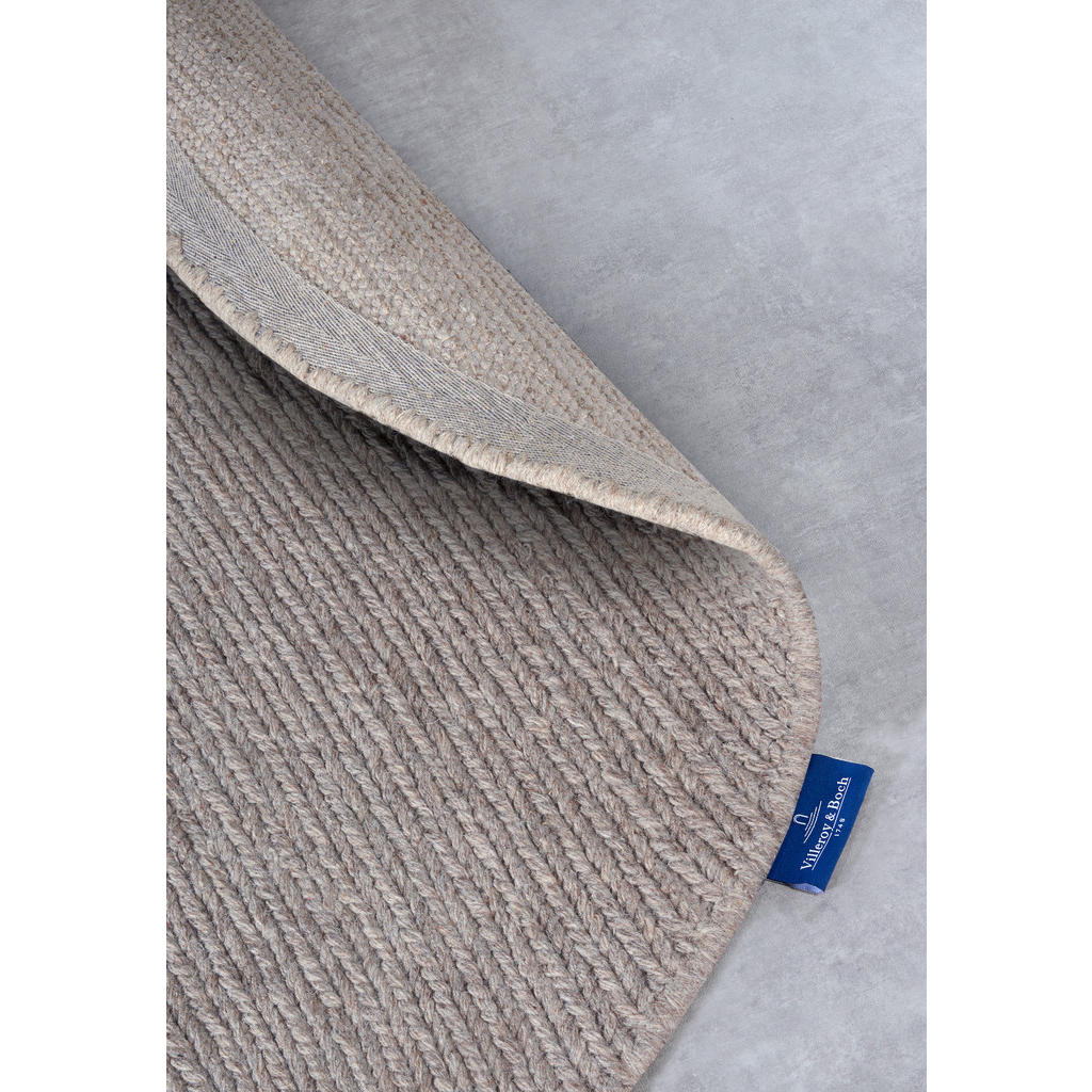 Thumbnail - Villeroy & Boch Handwebteppich Kollektion 1748, Cappuccino, Textil, Uni, rund, Care & Fair, für Fußbodenheizung geeignet...