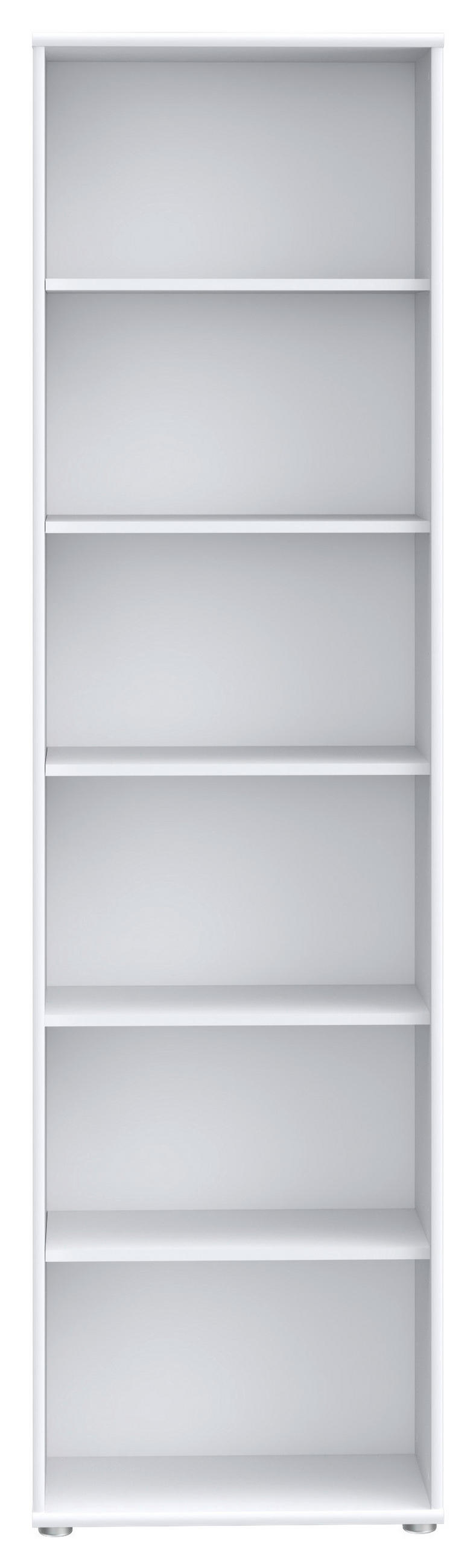 REGAL  54/197,5/34,8 cm Weiss  - Weiss/Alufarben, Design, Holzwerkstoff (54/197,5/34,8cm)