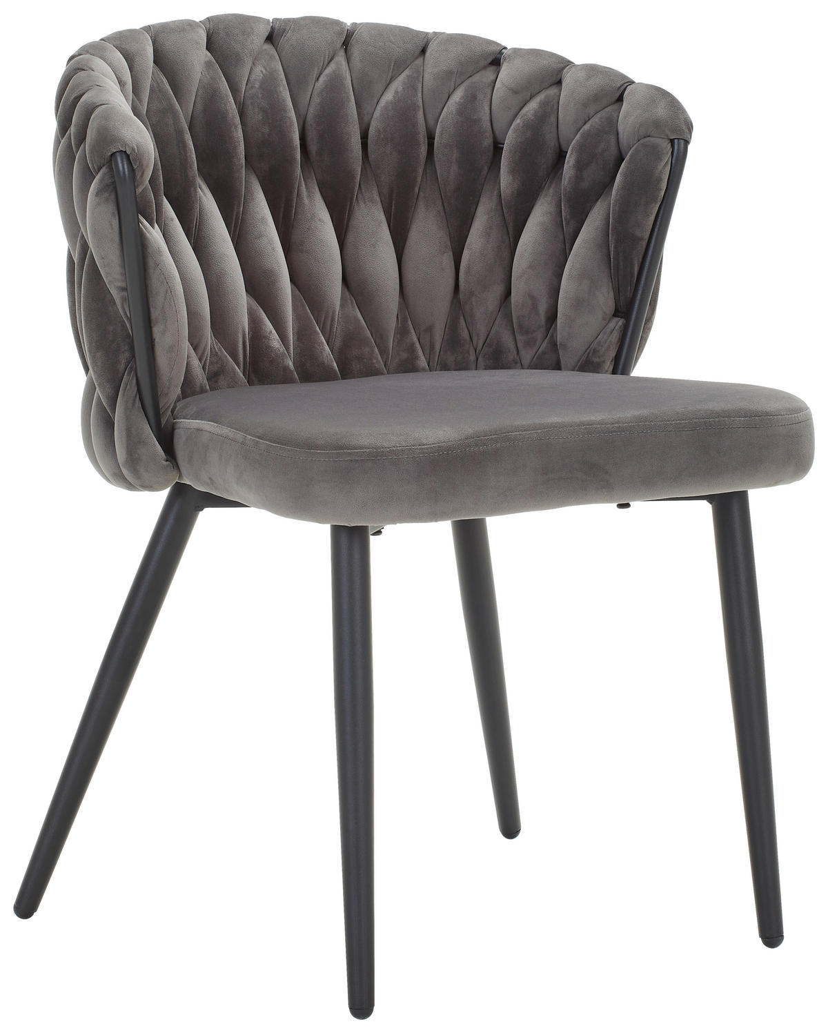 SCAUN in metal, textil gri  - negru/gri, Modern, metal/textil (63/58/78cm) - Livetastic