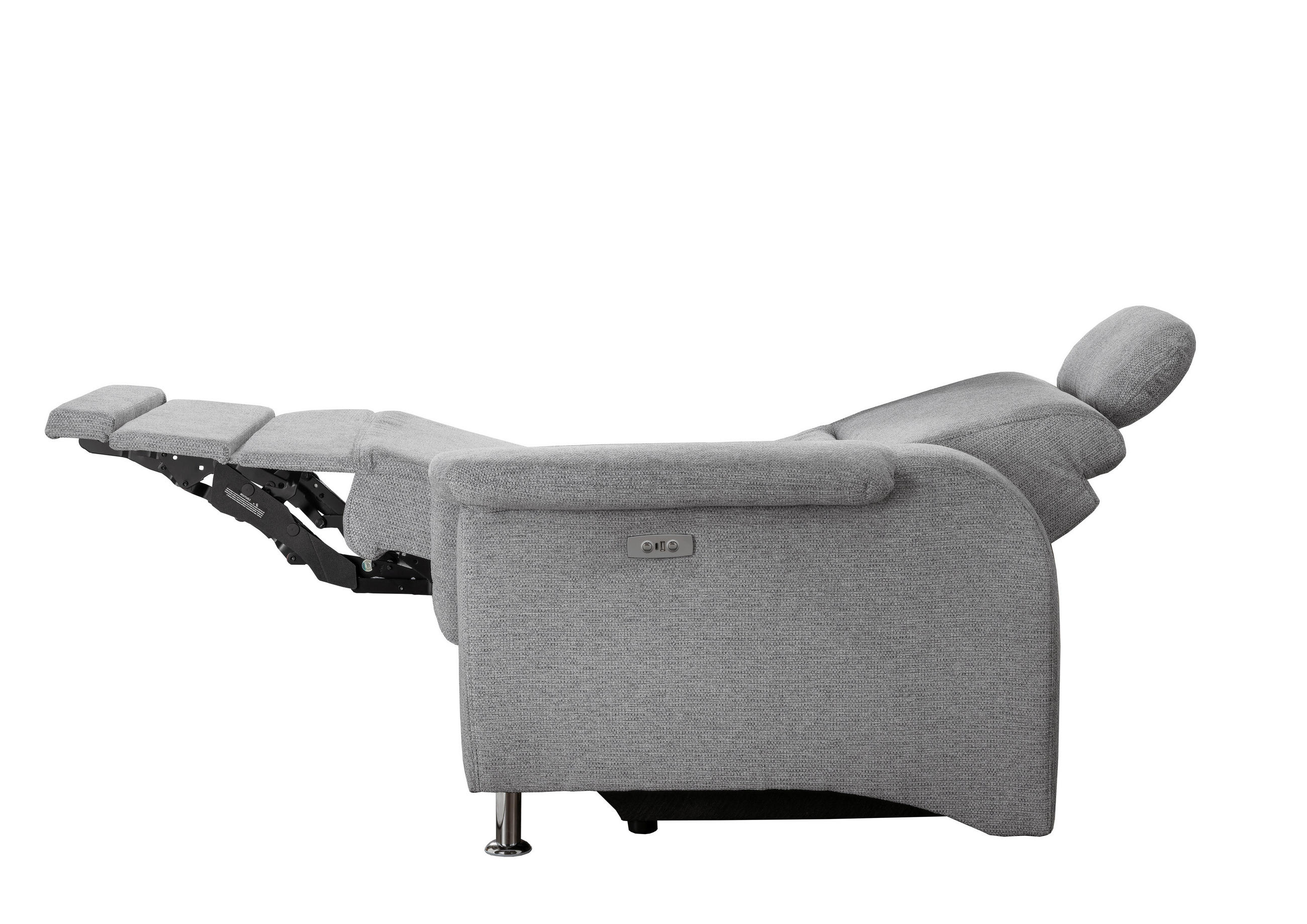 Thumbnail - Livetastic Ecksofa, Silber, Textil, Uni, 4-Sitzer, L-Form, 231x165 cm, Rücken echt, USB-Anschluss, Herz-Waage-Funktion, ...