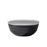 SALATSCHÜSSEL  Silueta  - Transparent/Schwarz, KONVENTIONELL, Kunststoff (30,1/12,7cm) - Mepal