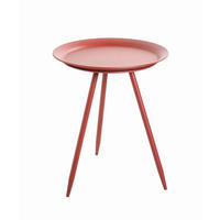 BEISTELLTISCH in Metall 47/47/38 cm  - Rot, Trend, Metall (47/47/38cm)