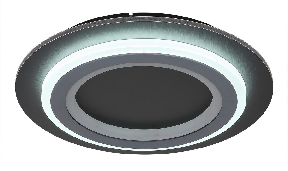 LED-DECKENLEUCHTE 34/5,5 cm   - Opal/Hellgrau, Design, Kunststoff/Metall (34/5,5cm) - Globo