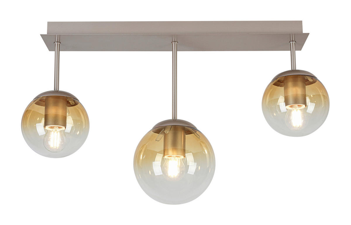DECKENLEUCHTE    60/16/34,5 cm  - Champagner/Bernsteinfarben, Trend, Glas/Kunststoff (60/16/34,5cm) - Collett's Monde