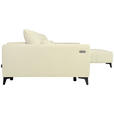 ECKSOFA  in Chenille Creme  279/222 cm  - Creme/Schwarz, KONVENTIONELL, Kunststoff/Textil (279/222cm) - Hom`in