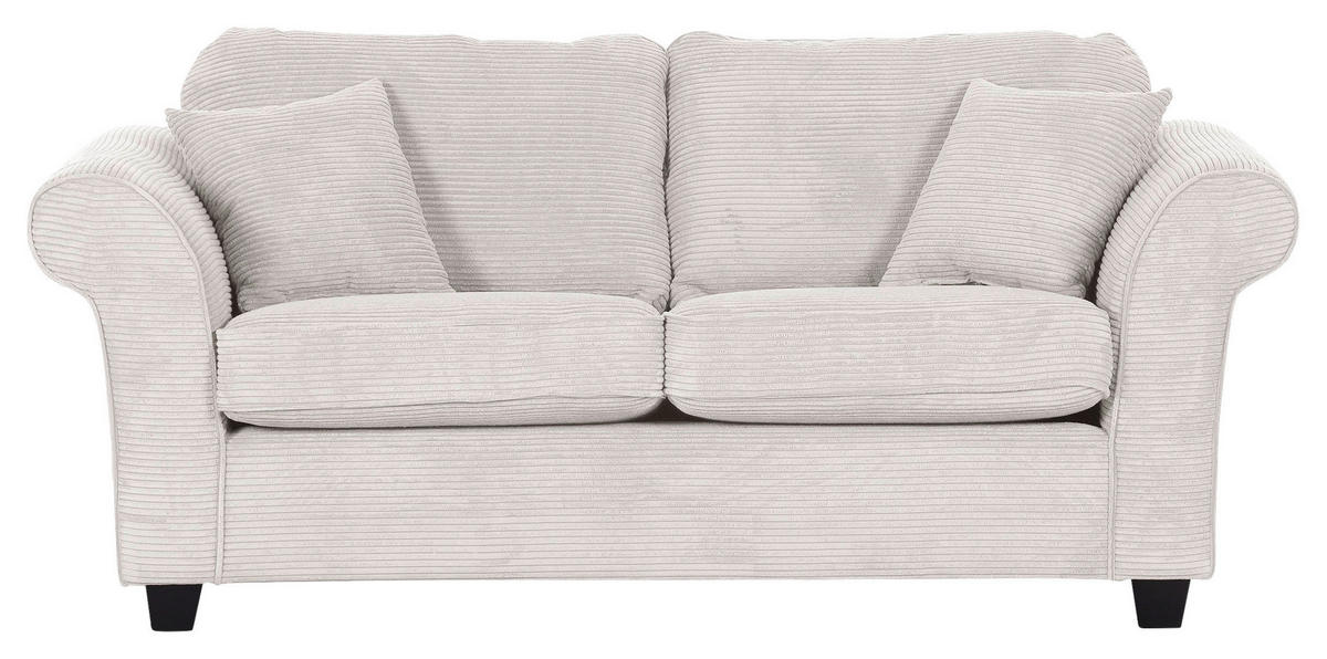 2-SITZER-SOFA  in Cord Naturfarben  - Dunkelbraun/Naturfarben, KONVENTIONELL, Holz/Textil (190/90/70cm) - home24