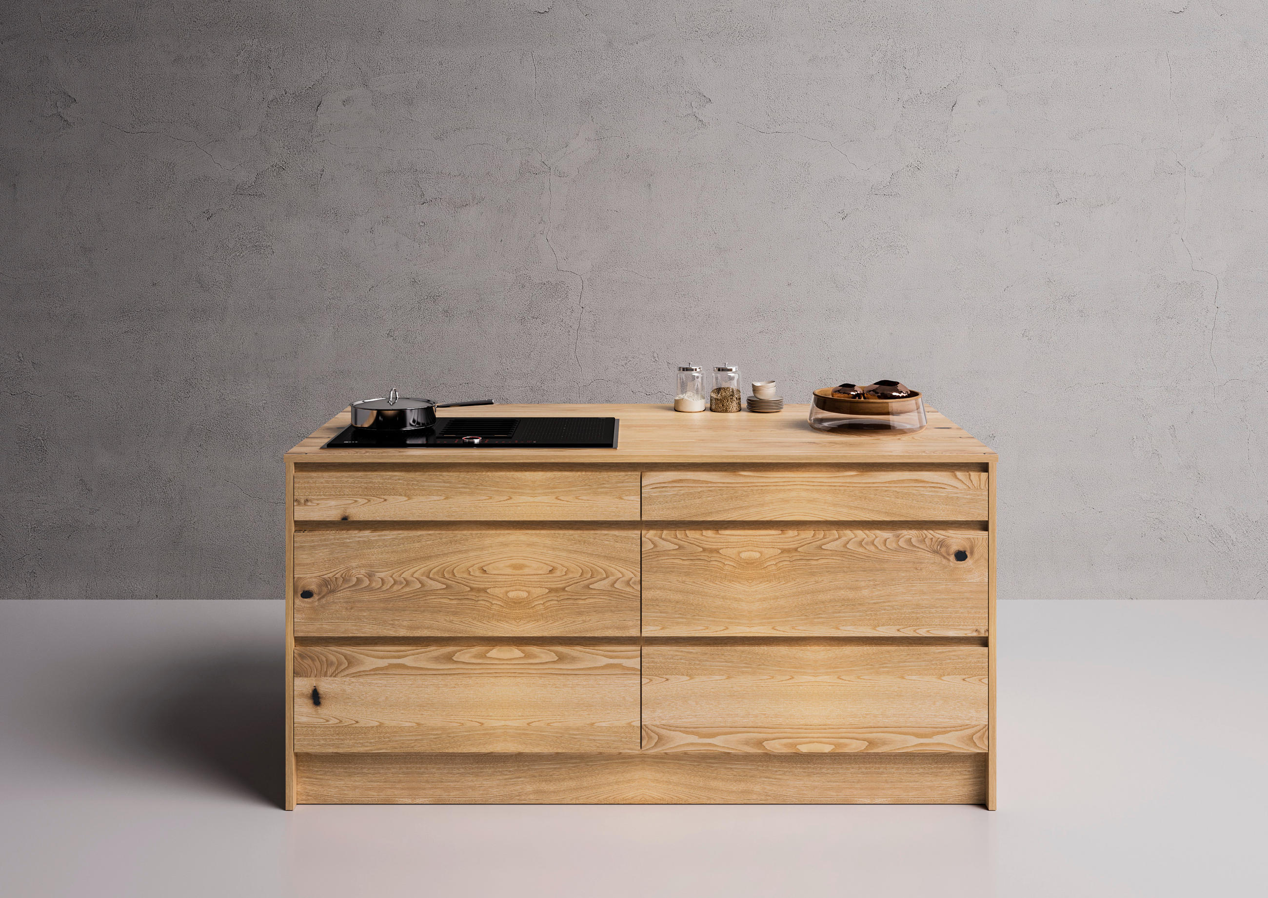 KÜCHENINSEL 185/92/90 cm  in Kastanienfarben  - Kastanienfarben/Kastanieneichefarben, Basics, Holz (185/92/90cm) - OSTER