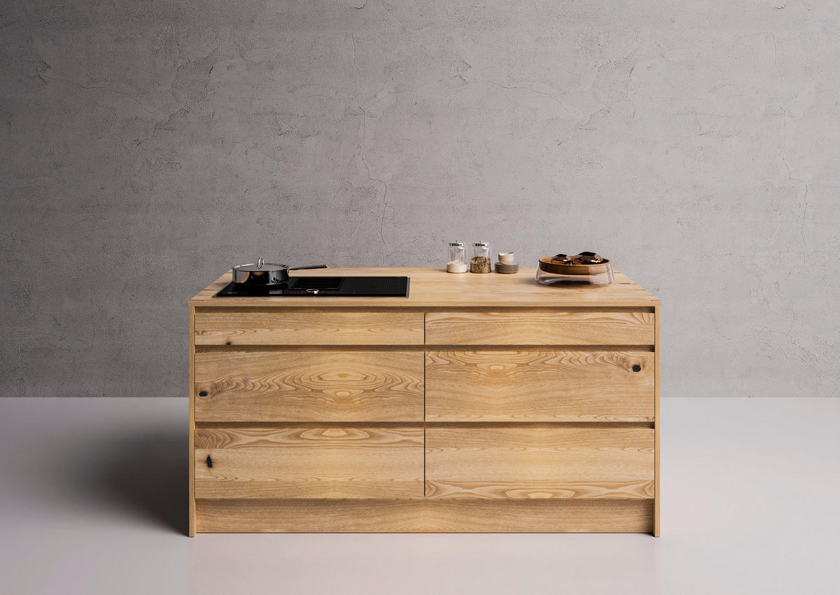 KÜCHENINSEL 185/92/90 cm  in Kastanienfarben  - Kastanienfarben/Kastanieneichefarben, Basics, Holz (185/92/90cm) - OSTER