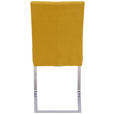 SCHWINGSTUHL in Edelstahl Chenille - Edelstahlfarben/Gelb, Design, Textil/Metall (47/97/60cm) - Moderano