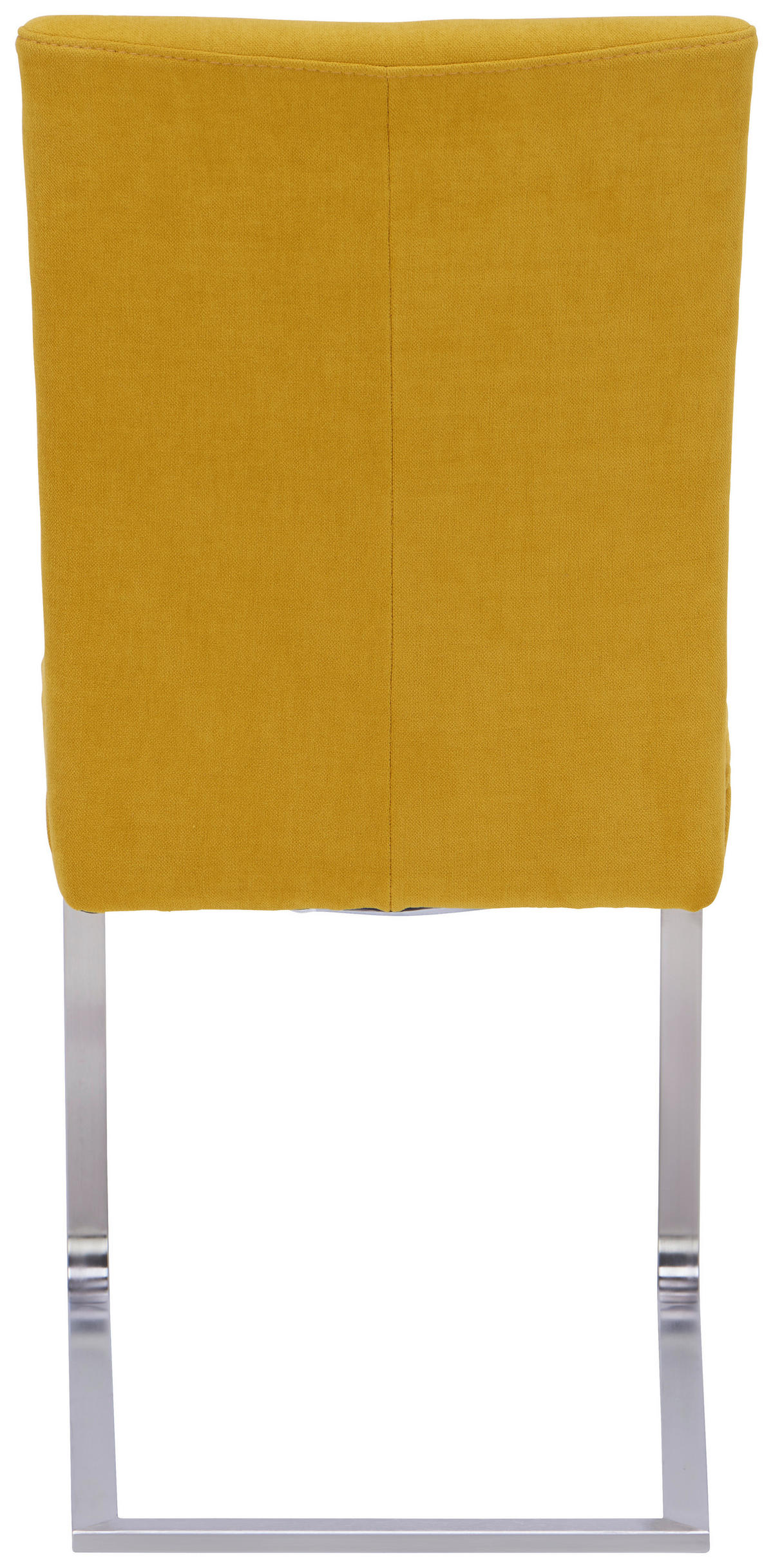 SCHWINGSTUHL  in Edelstahl Chenille  - Edelstahlfarben/Gelb, Design, Textil/Metall (47/97/60cm) - Moderano