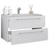 WASCHTISCHKOMBI 81 cm  - Alufarben/Weiß, MODERN, Keramik/Holzwerkstoff (81cm) - MID.YOU