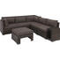 LOUNGE GARNITURA gladka tkanina pletivo iz umetne mase, polietilen (PE) aluminij - temno siva/rjava, Design, kovina/umetna masa (215/225cm) - Ambia Garden LOUNGE GARNITURA gladka tkanina pletivo iz umetne mase, polietilen (PE) aluminij - temno siva/rjava, Design, kovina/umetna masa (215/225cm) - Ambia Garden