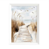 DRUCKGRAFIK Landschaft & Natur, Strand & Meer  - Multicolor/Weiß, Basics, Holz/Papier (75/56/3cm)