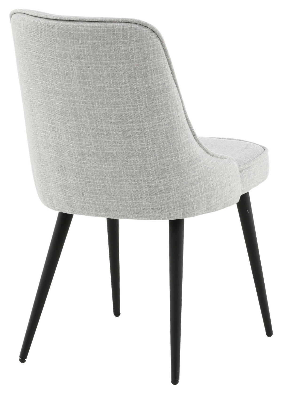 STOLSET 2 styck stål flatväv  - ljusgrå/svart, Design, metall/textil (50/88,5/66cm) - Livetastic