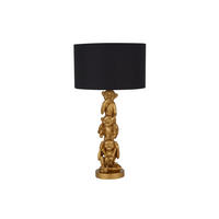 LED-TISCHLEUCHTE 3 Wise Monkeys 28/42 cm   - LIFESTYLE, Naturmaterialien/Textil (28/42cm) - Searchlight
